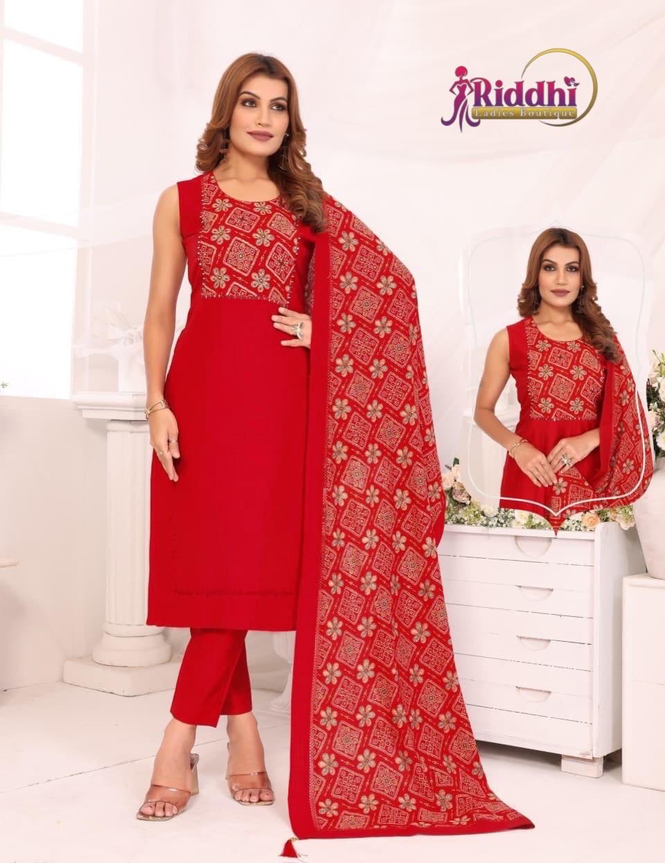 Women's Vetican Fabric Printed Straight Kurta Set with Dupatta | 3/4th Sleeves Included | 6 Colors