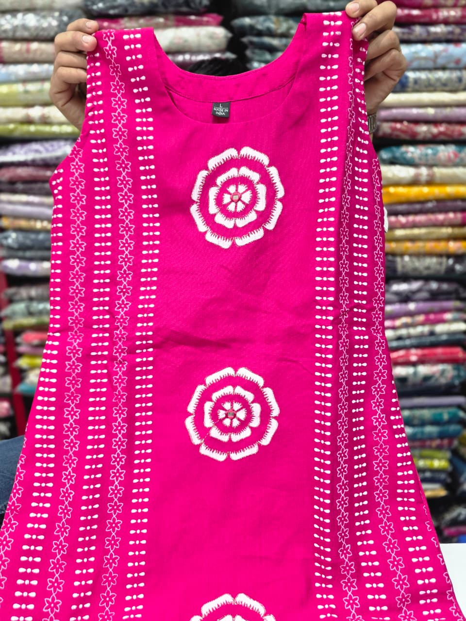 Pink Vetican Fabric Printed Kurta Pant with White Printed Dupatta | Women's Ethnic 3-Piece Suit Set