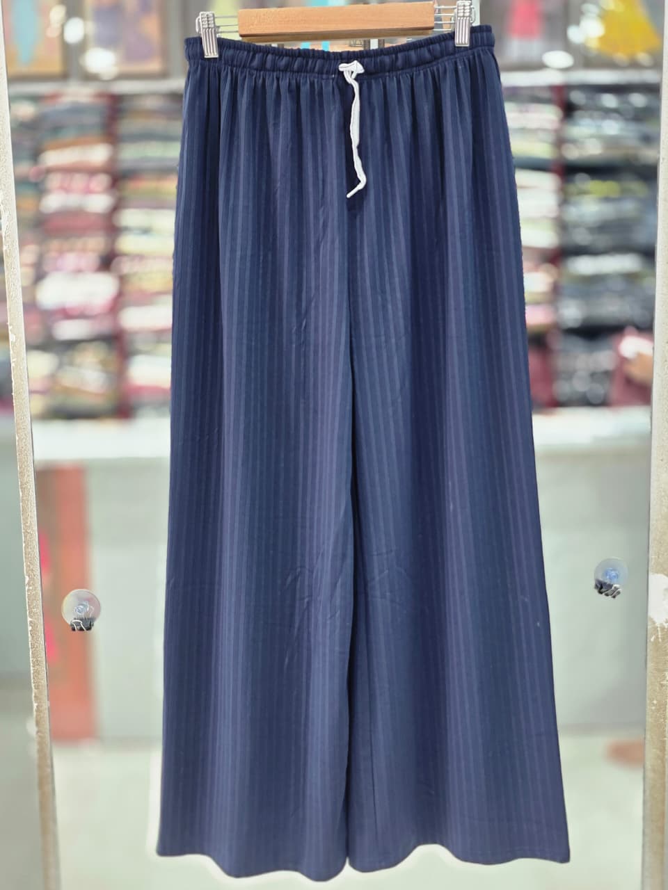 Premium Imported Ribbed Palazzo Pants for Women – Free Size M to 3XL | 38 Inch Length  6 COLOUR  P0003
