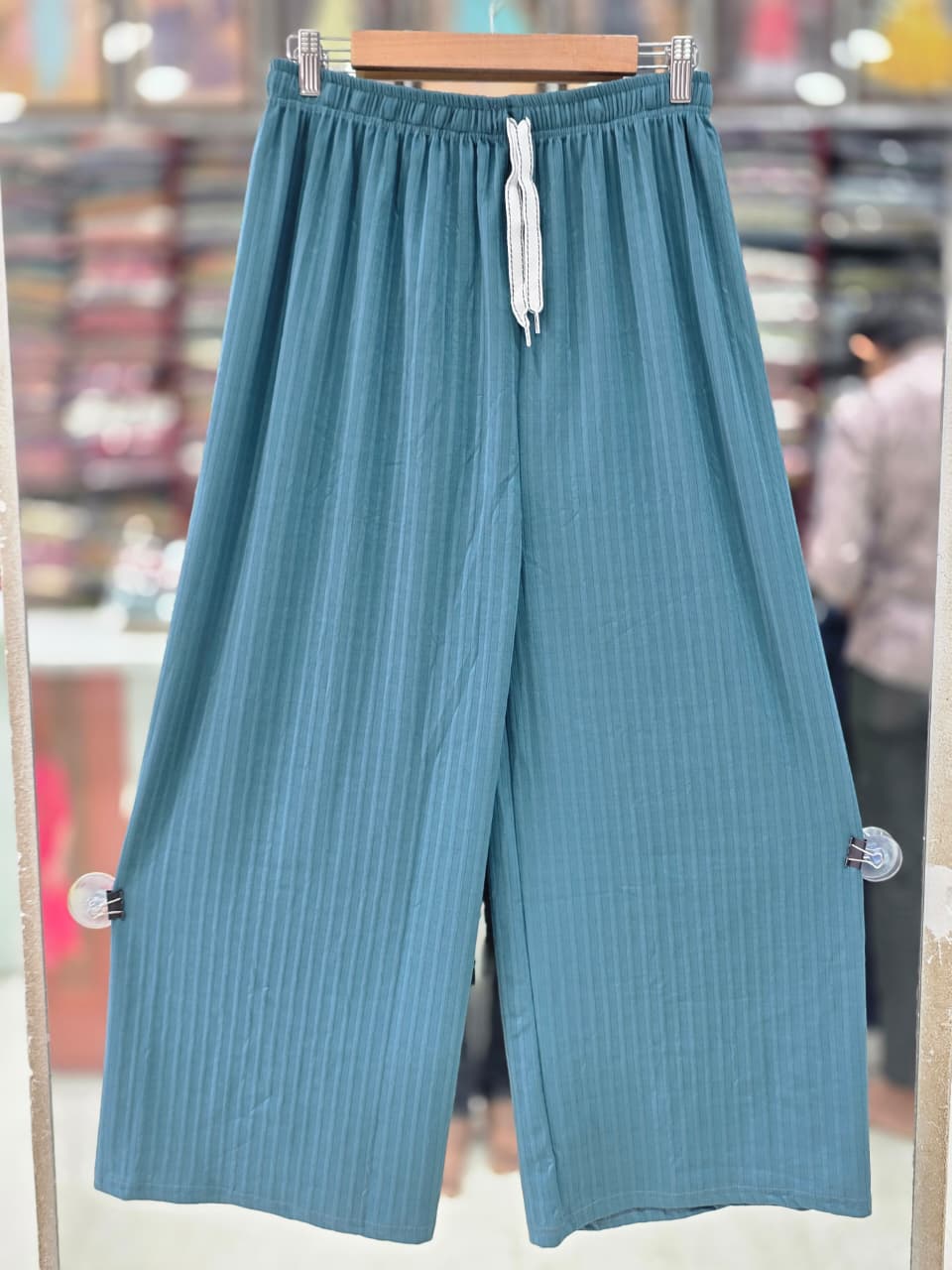 Premium Imported Ribbed Palazzo Pants for Women – Free Size M to 3XL | 38 Inch Length  6 COLOUR  P0003