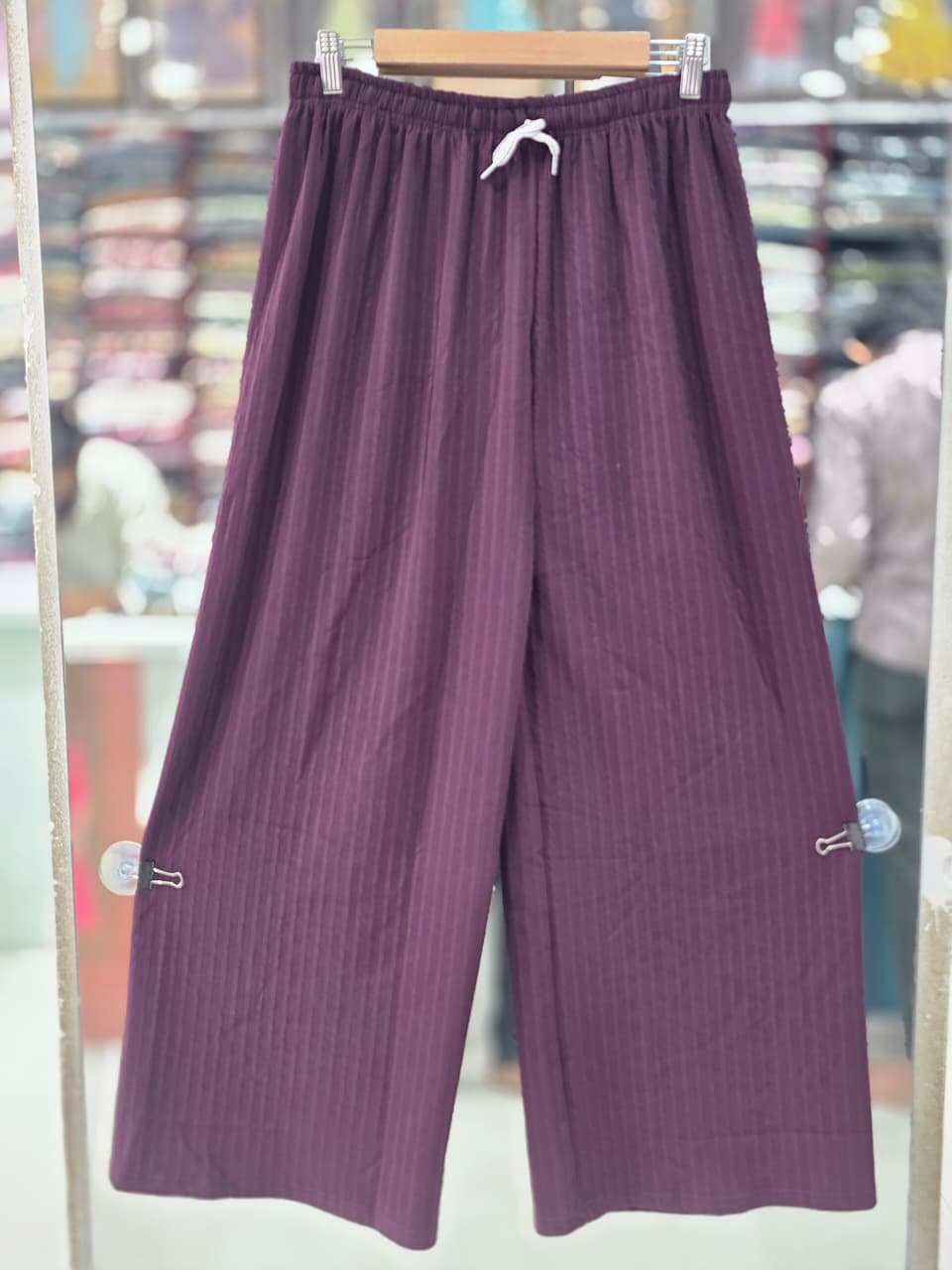 Premium Imported Ribbed Palazzo Pants for Women – Free Size M to 3XL | 38 Inch Length  6 COLOUR  P0003