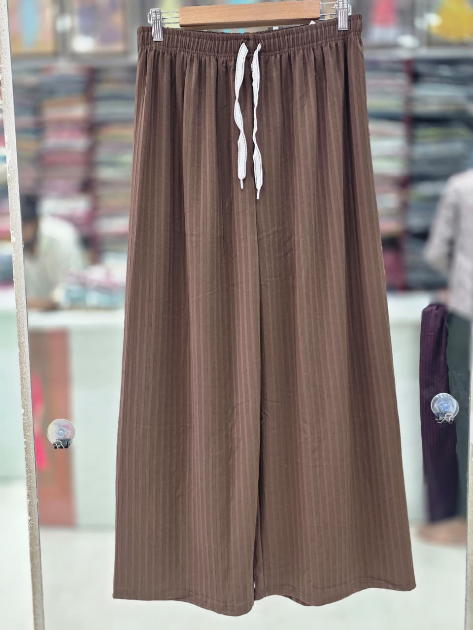 Premium Imported Ribbed Palazzo Pants for Women – Free Size M to 3XL | 38 Inch Length  6 COLOUR  P0003