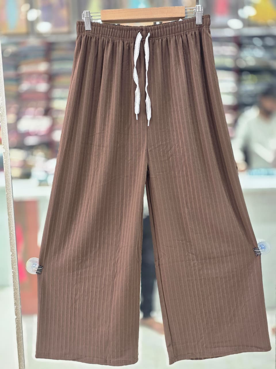Premium Imported Ribbed Palazzo Pants for Women – Free Size M to 3XL | 38 Inch Length  6 COLOUR  P0003
