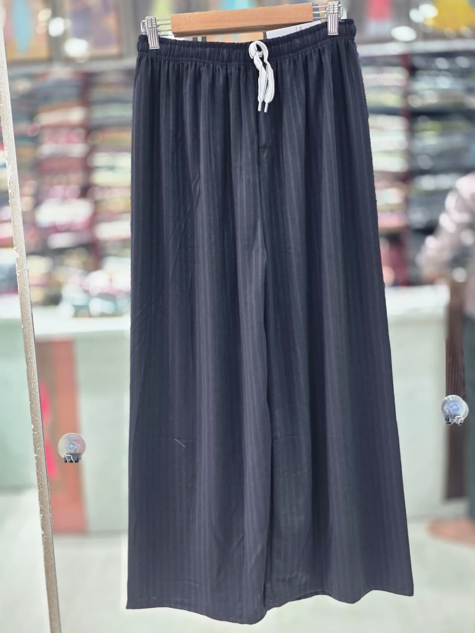 Premium Imported Ribbed Palazzo Pants for Women – Free Size M to 3XL | 38 Inch Length  6 COLOUR  P0003
