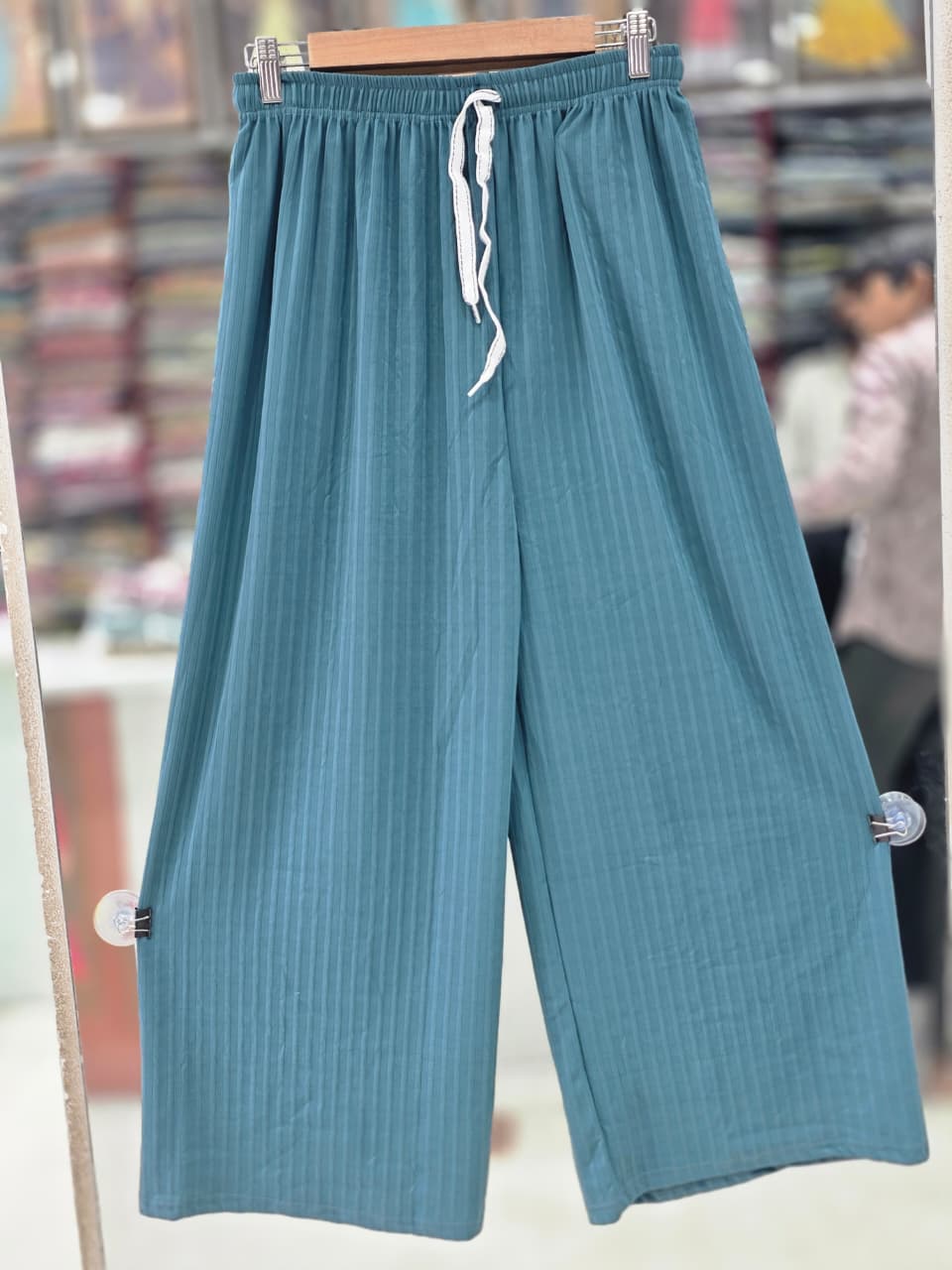 Premium Imported Ribbed Palazzo Pants for Women – Free Size M to 3XL | 38 Inch Length  6 COLOUR  P0003