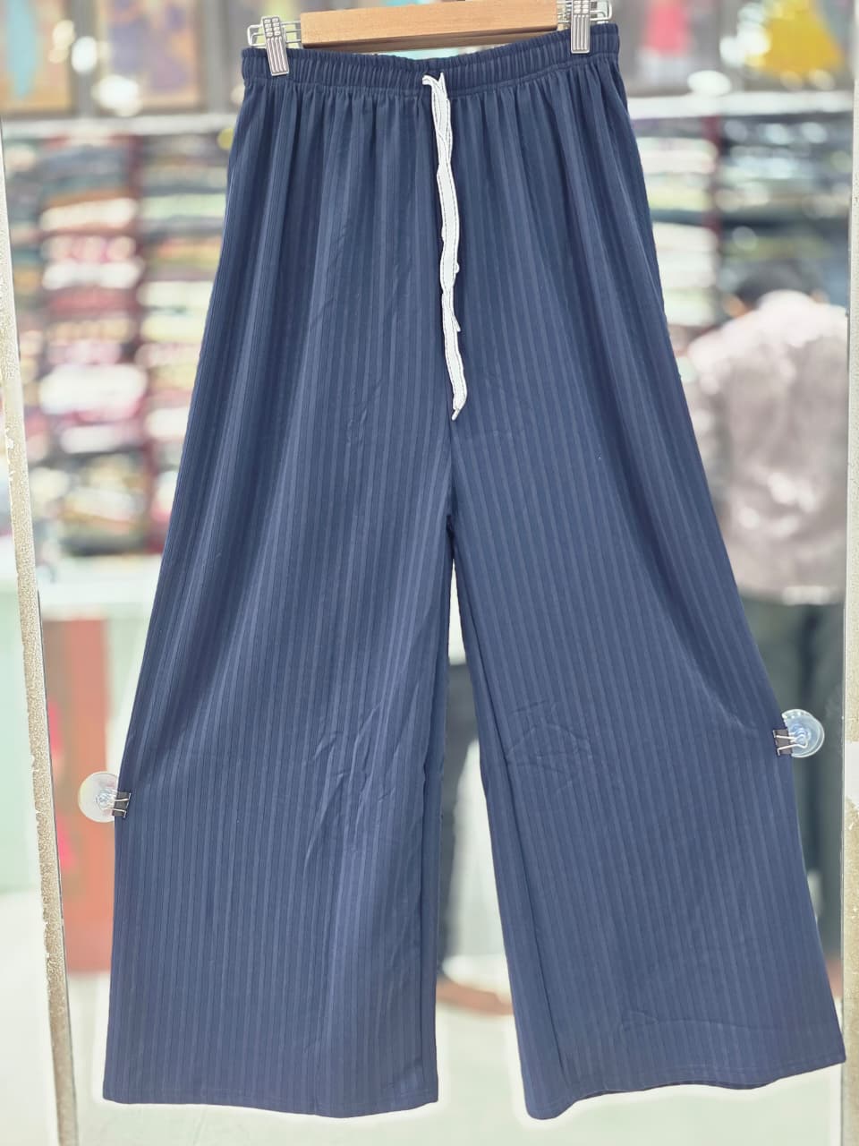 Premium Imported Ribbed Palazzo Pants for Women – Free Size M to 3XL | 38 Inch Length  6 COLOUR  P0003