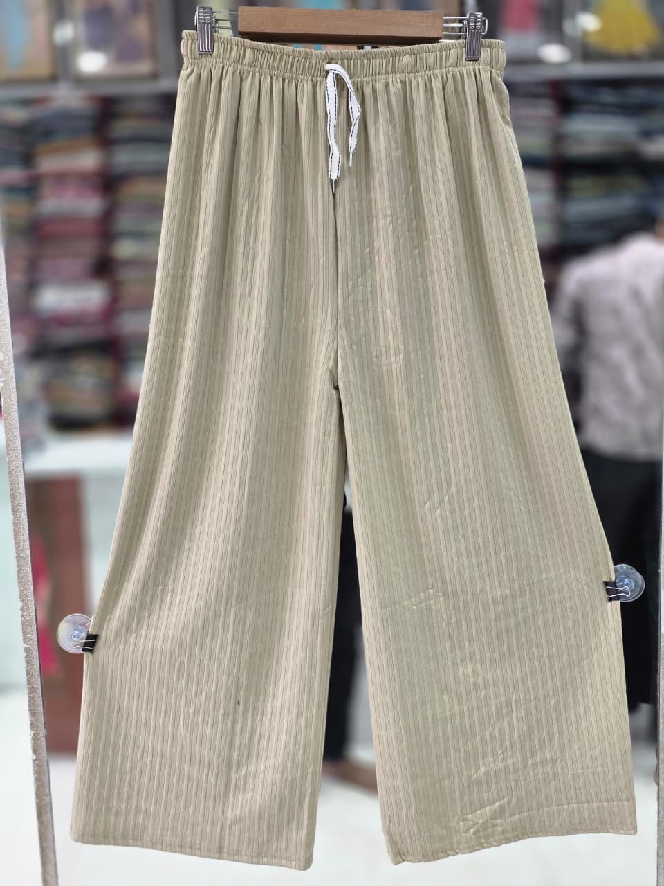 Premium Imported Ribbed Palazzo Pants for Women – Free Size M to 3XL | 38 Inch Length  6 COLOUR  P0003