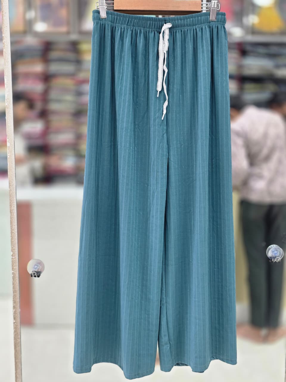 Premium Imported Ribbed Palazzo Pants for Women – Free Size M to 3XL | 38 Inch Length  6 COLOUR  P0003