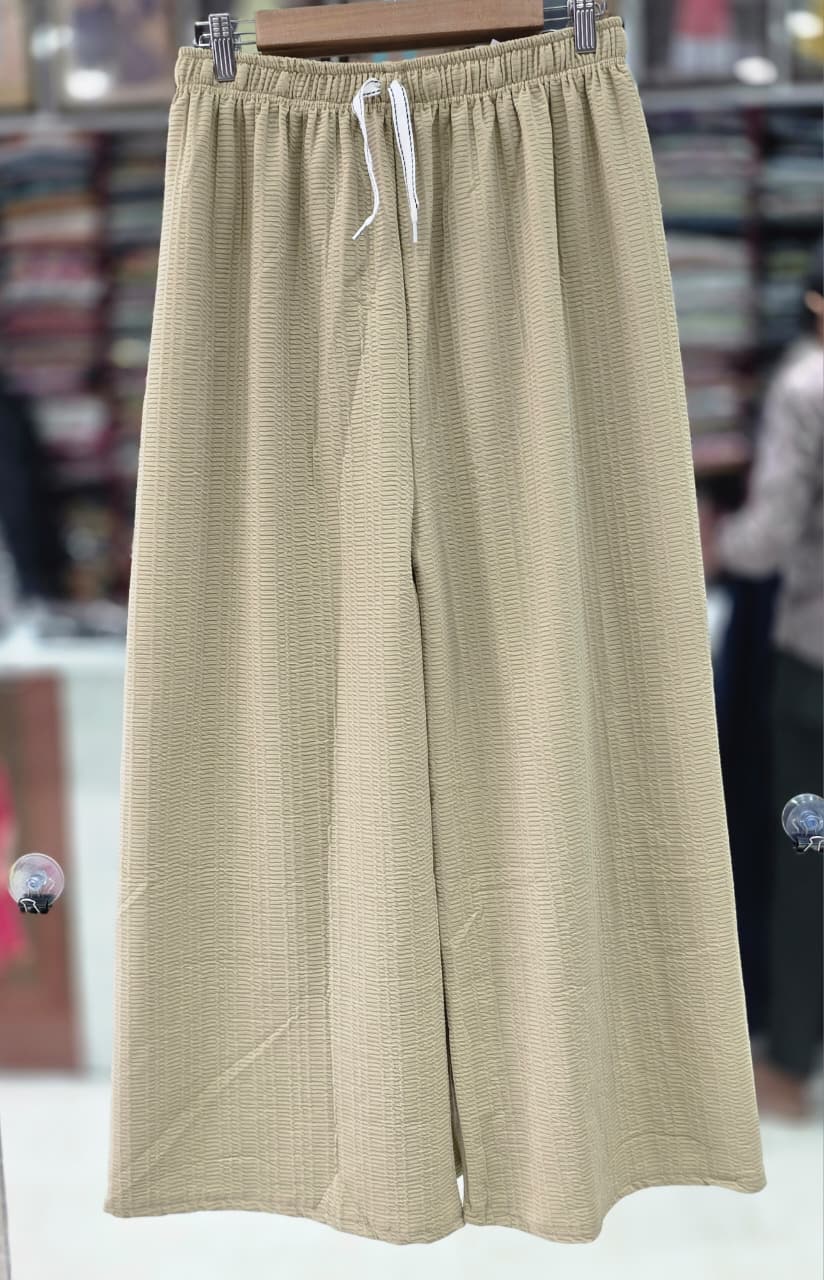 Premium Imported Fabric Wide Leg Palazzo Pants | Free Size M–3XL | 38 Inch  6 COLOUR   P0002